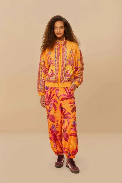 Farm Rio Active Adidas Tropical Breeze Bright Orange Pants
