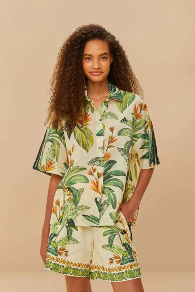 Farm Rio Active Adidas Tropical Breeze Cream White Shirt