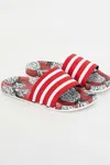 Farm Rio Adilette Slide Sandals In Red Multi