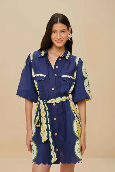 Farm Rio Active Amazon Garden Cream Mini Dress