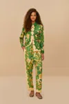 Farm Rio Active Beige Tropical Isla Lenzing Ecovero Euroflax Shirt