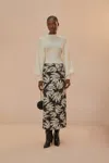 FARM RIO ACTIVE BLACK BOSSA BANANA LOW WAISTED MAXI SKIRT