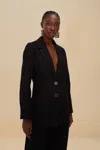 Farm Rio Active Black Eyelet Blazer