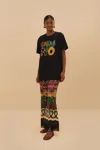Farm Rio Active Black Farm Rio Wild Relaxed T-shirt