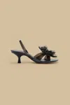 Farm Rio Active Black Flower Jelly Kitten Sandal