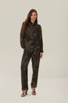 FARM RIO ACTIVE BLACK GOLDEN FOLIAGE PAJAMA PANTS