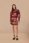 Farm Rio Black Hearts Ikat Knit Sweater