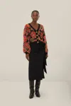 Farm Rio Active Black Midi Skirt