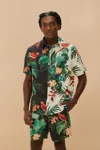 Farm Rio Active Black Midnight Macaw Fiesta Lenzing Ecovero Euroflax Shorts