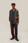 Farm Rio Active Black Mixed Arabesque Scarves Shirt