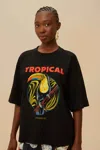 Farm Rio Active Black Tropical Organic Cotton T-shirt