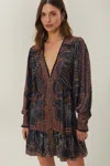 Farm Rio Active Blue Floral Glam Lenzing Ecovero Mini Dress In Floral Glam Blue
