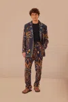 Farm Rio Active Blue Pineapple Ikat Pants