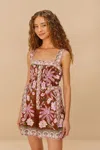Farm Rio Brown Palm Dream Lenzing Ecovero Euroflax Romper