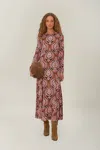 Farm Rio Active Brown Pineapple Jewelry Midi Dress In Pineapple Jewelry Multicolor