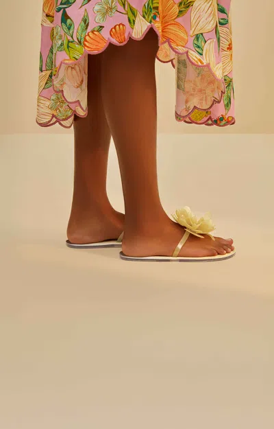 Farm Rio Buttermilk Flower Jelly Flat Sandal