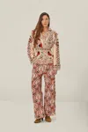 Farm Rio Active Cream Cashew Mandala Blazer In Cashew Mandala Cream