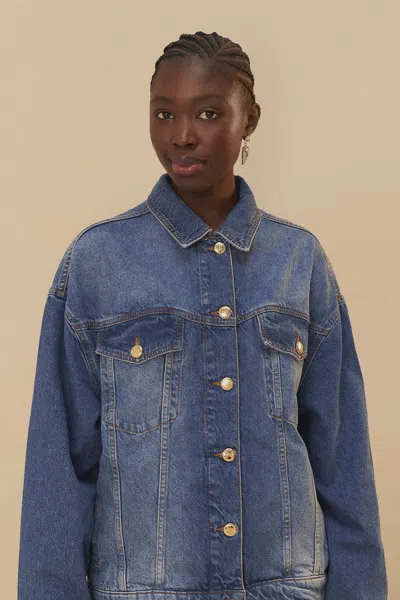 Farm Rio Active Denim Buttoned Jacket