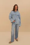 Farm Rio Active Denim Embroidered Bows Pants