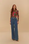 Farm Rio Active Denim High Waist Pants