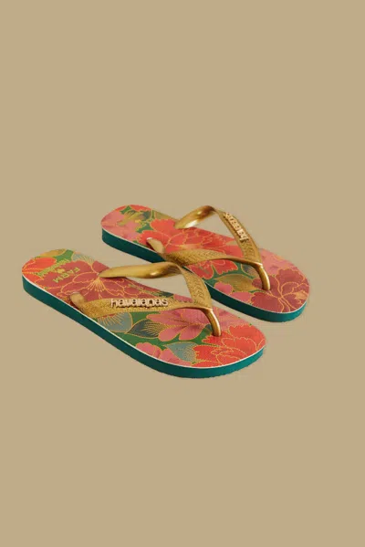 Farm Rio Farm Chita Solar Havaianas Sandals In Green