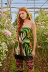 Farm Rio Active Green Coconut Tree Flow Euroflax Premium Linen Top