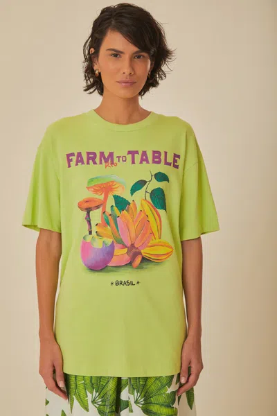 Farm Rio Green  To Table Organic Cotton T-shirt