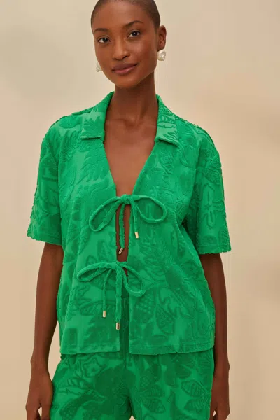 Farm Rio Active Green River Nature Towel Shirt