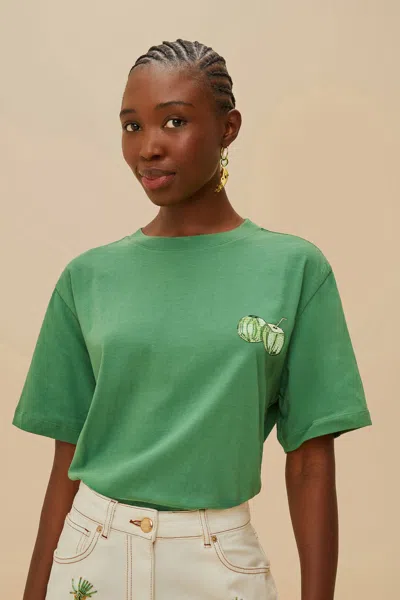 Farm Rio Green Tropical Coconut Organic Cotton Relaxed T-shirt