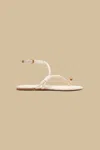Farm Rio Active Ivory Toe Ring Strappy Sandal
