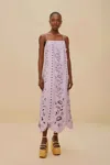 Farm Rio Active Lilac Richelieu Lenzing Ecovero Euroflax Maxi Dress