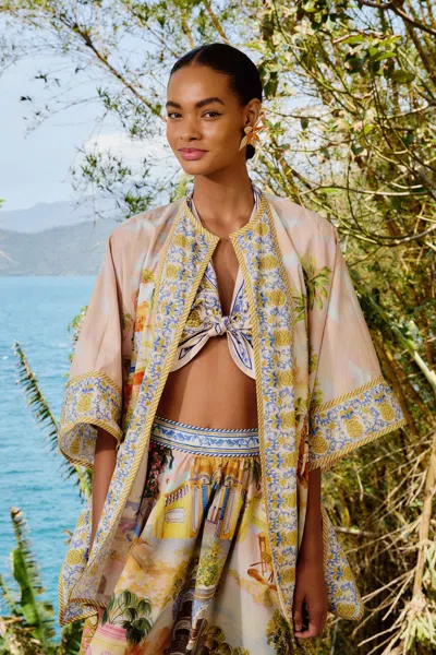 Farm Rio Multicolor Aracati Organic Cotton Kimono