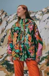 Farm Rio Active Multicolor Banana Leaves Ski Jacket In Banana Leaves