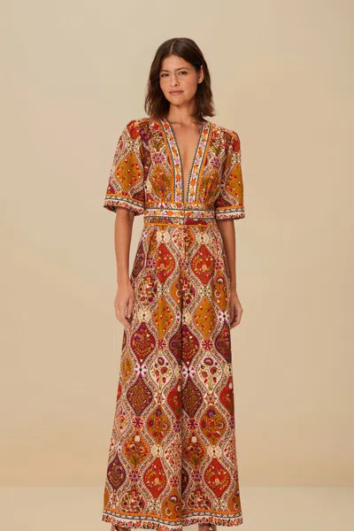 Farm Rio Active Multicolor Romantic Nature Jumpsuit