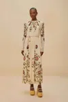 Farm Rio Active Multicolor Romantic Nature Long Sleeve Maxi Dress