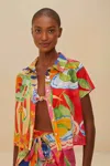 Farm Rio Active Multicolor Summer Picnic Shirt