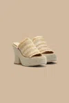 Farm Rio Natural Weaved Raffia Platform Sandal