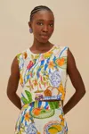 Farm Rio Active Off-white Fresh Table Lenzing Ecovero Euroflax Blouse