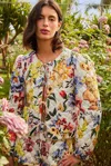 Farm Rio Active Off-white Greek Garden Jacket In Greek Garden Off-white