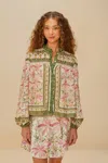 Farm Rio Off-white Palm Dream Blouse