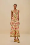 Farm Rio Active Off-white Palm Dream Lenzing Ecovero Euroflax Jumpsuit