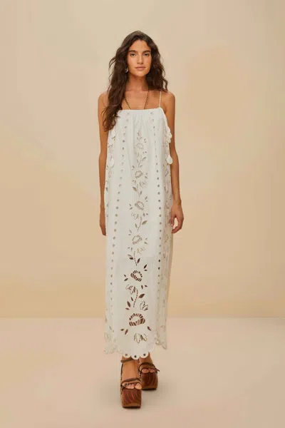 Farm Rio Active Off-white Richelieu Lenzing Ecovero Euroflax Maxi Dress