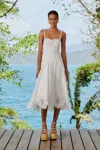 Farm Rio Active Off-white Richelieu Lenzing Ecovero Euroflax Midi Dress