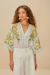 Farm Rio Active Off-white Sicily Bodysuit