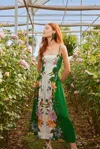 Farm Rio Active Off-white Sweet Bloom Dreamscape Lenzing Ecovero Euroflax Midi Dress In Sweet Bloom Dreamscape Off-white