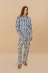 Farm Rio Active Off-white Tropical Cameo Lenzing Ecovero Euroflax Pajama Pants
