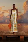 Farm Rio Off-white Tropical Lightness Sleeveless Maxi Dress In Tropical Lightness Off-white