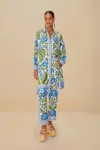 Farm Rio Active Off-white Tropicance Lenzing Ecovero Euroflax Pants
