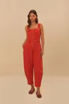 Farm Rio Active Orange Asymmetric Sleeveless Dungaree