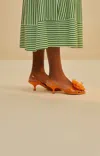 Farm Rio Orange Flower Jelly Kitten Sandal